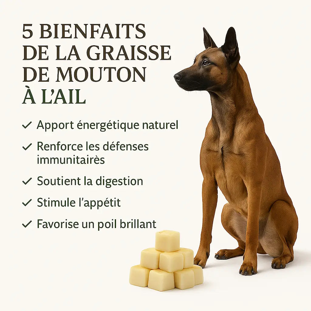 Cubes de graisse de mouton à l'ail